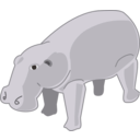 download Hippopotamus clipart image with 180 hue color