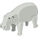 download Hippopotamus clipart image with 0 hue color