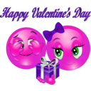 download Happy Valentine Day Smiley Emoticon clipart image with 270 hue color