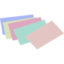 download Stack Of Unlined Colored Index Cards clipart image with 180 hue color