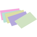 download Stack Of Unlined Colored Index Cards clipart image with 270 hue color