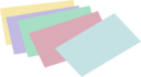 Stack Of Unlined Colored Index Cards