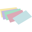 download Stack Of Unlined Colored Index Cards clipart image with 0 hue color