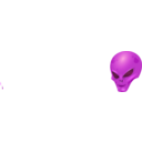 download Alien Head clipart image with 225 hue color