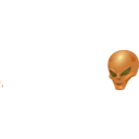 download Alien Head clipart image with 315 hue color