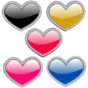 download Gloss Heart 2 clipart image with 45 hue color