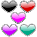download Gloss Heart 2 clipart image with 0 hue color
