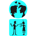 download Relationships clipart image with 180 hue color