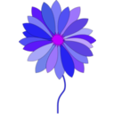 download Cartoon Flower clipart image with 225 hue color