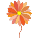 download Cartoon Flower clipart image with 0 hue color