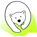 download Polar Bear clipart image with 225 hue color