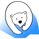 download Polar Bear clipart image with 0 hue color