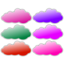 download Colour Clouds clipart image with 270 hue color