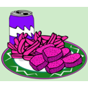 download Fast Food Menu Sample Usage clipart image with 270 hue color
