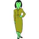 download Woman In Fashion clipart image with 90 hue color