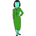 download Woman In Fashion clipart image with 135 hue color