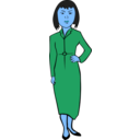 download Woman In Fashion clipart image with 180 hue color