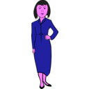 download Woman In Fashion clipart image with 270 hue color