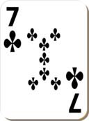 White Deck 7 Of Clubs