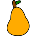 download Very Simple Pear clipart image with 0 hue color