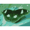download Butterfly On Leaf clipart image with 90 hue color