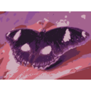 download Butterfly On Leaf clipart image with 270 hue color