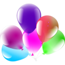 download Balloons clipart image with 270 hue color