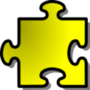 download Blue Jigsaw Piece 12 clipart image with 180 hue color