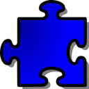 download Blue Jigsaw Piece 12 clipart image with 0 hue color