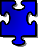 Blue Jigsaw Piece 15