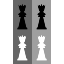 download 2d Chess Set Queen clipart image with 0 hue color