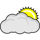 download Cloudy clipart image with 0 hue color