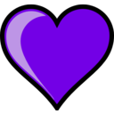 download Heart Left Highlight clipart image with 270 hue color