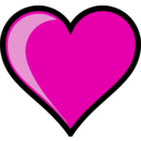 download Heart Left Highlight clipart image with 315 hue color