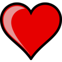 download Heart Left Highlight clipart image with 0 hue color