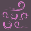download Swirls clipart image with 270 hue color