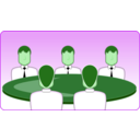 download Round Table Discussion clipart image with 90 hue color