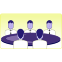 download Round Table Discussion clipart image with 225 hue color