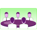 download Round Table Discussion clipart image with 270 hue color