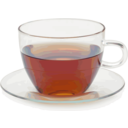 download Glass Cup With Glass Saucer clipart image with 0 hue color