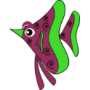 download Purple Fish clipart image with 45 hue color