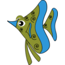 download Purple Fish clipart image with 135 hue color