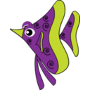 download Purple Fish clipart image with 0 hue color