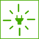 download Eco Green Energy Icon clipart image with 0 hue color