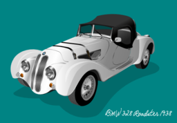 Bmw 328 Roadster 1938 With Background