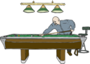 Pool Table With Player
