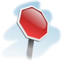 download Stop Sign Angled clipart image with 0 hue color