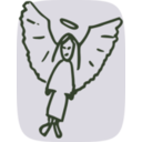 download Angel clipart image with 180 hue color