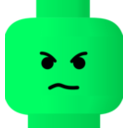 download Lego Smiley Angry clipart image with 90 hue color