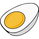 download Half Egg clipart image with 0 hue color